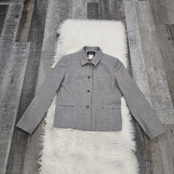 Ralph lauren Gray Wool button front blazer Jacket - Picture 4 of 10